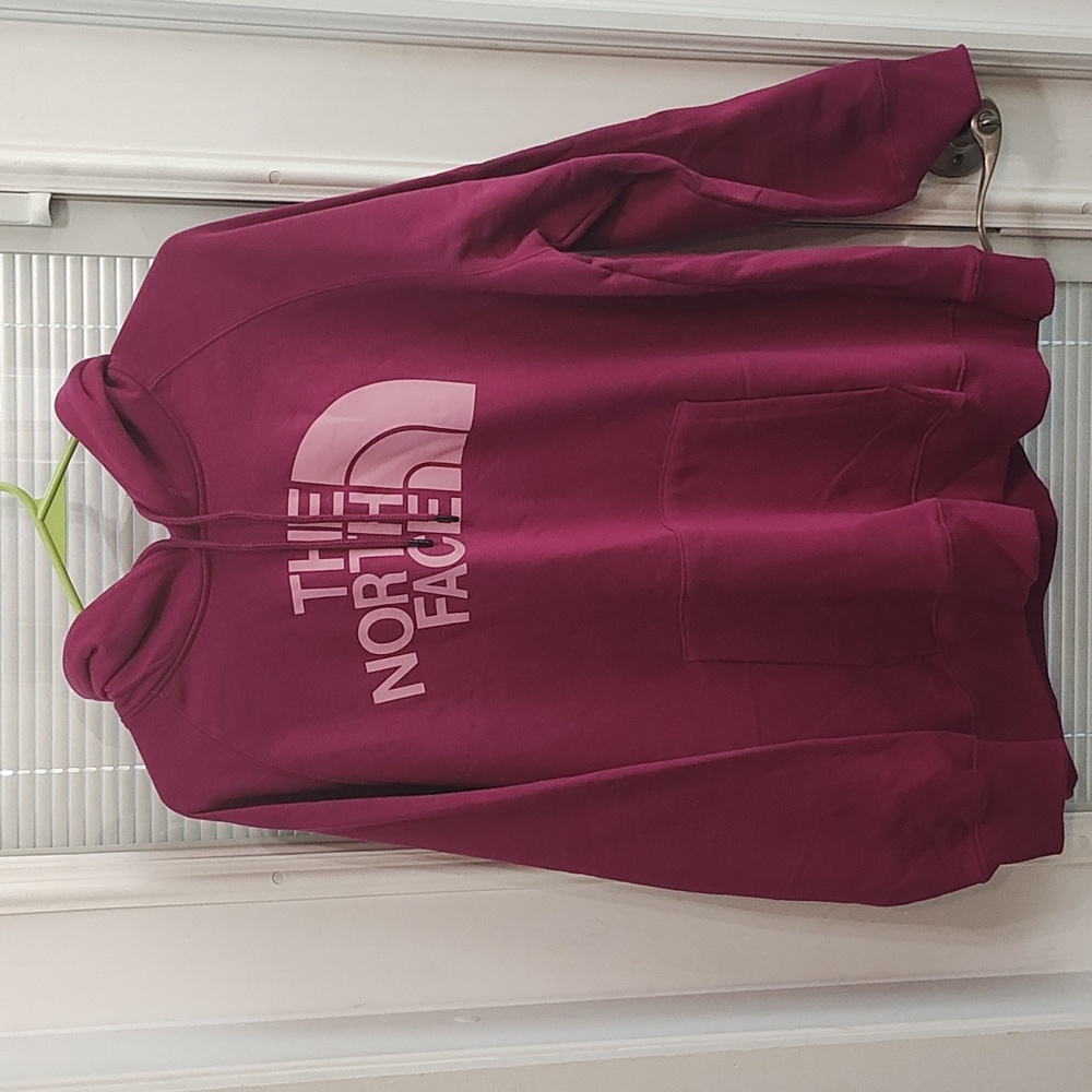 The North Face Women Size XL Fuscia kangaroo pockets hooded pullover